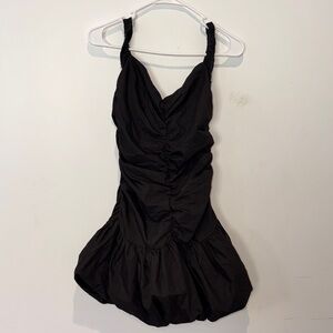 ASOS Designs Black Dress Balloon Hem Short Size 6